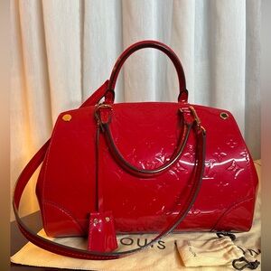Louis Vuitton Cerise Monogram Vernis Santa Monica Bag